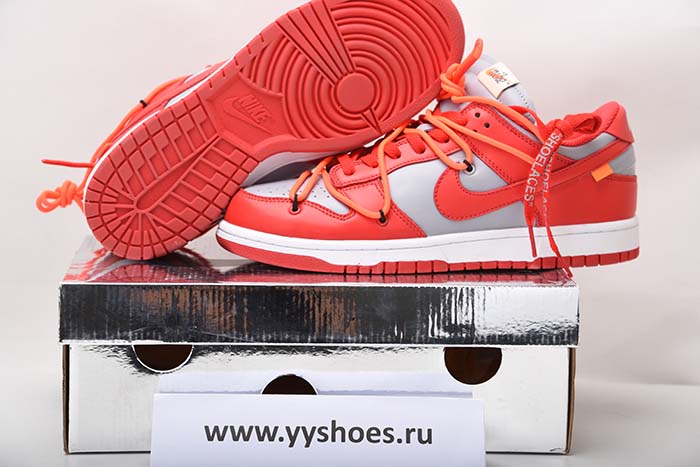 NIKE DUNK LOW OFF-WHITE UNIVERSITY RED - CT0856-600