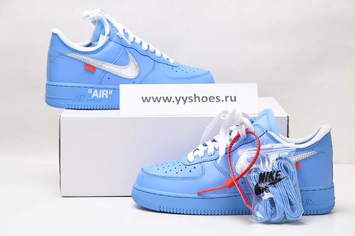 OFF-WHITE NIKE AIR FORCE 1 MCA BLUE CI1173-400