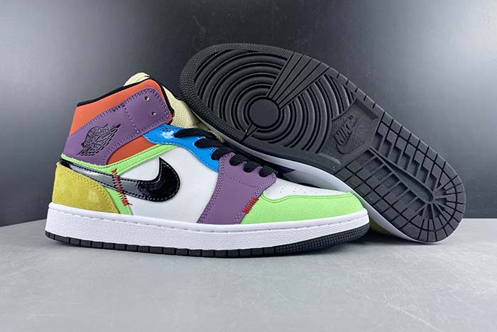 Air Jordan 1 Mid “Multicolor” CW1140 100