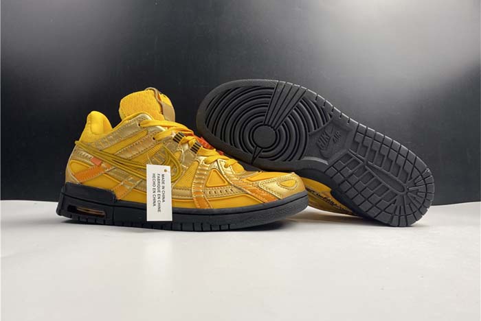 OFF-WHITE x Nike Air Rubber Dunk “University Gold” CU6015-100