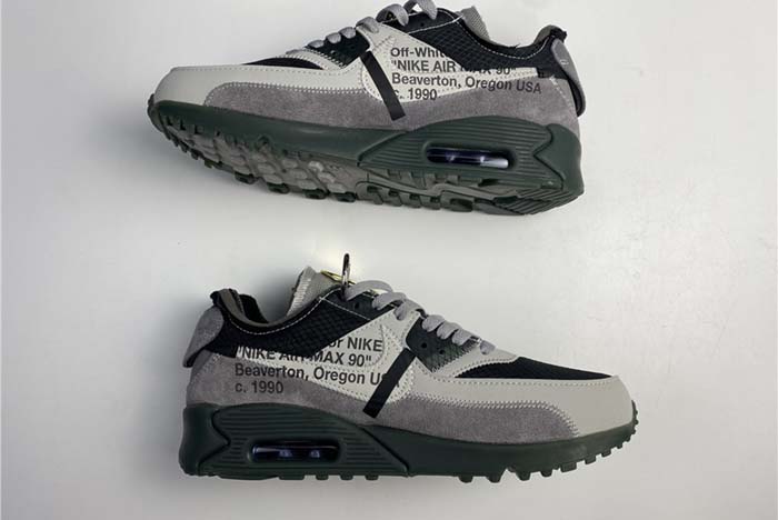 OFF-WHITE NIKE AIR MAX 90 GREY AA7293-002