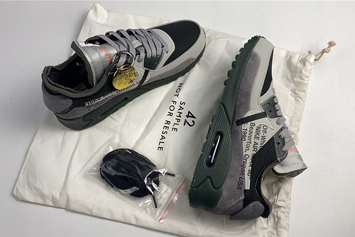 OFF-WHITE NIKE AIR MAX 90 GREY AA7293-002