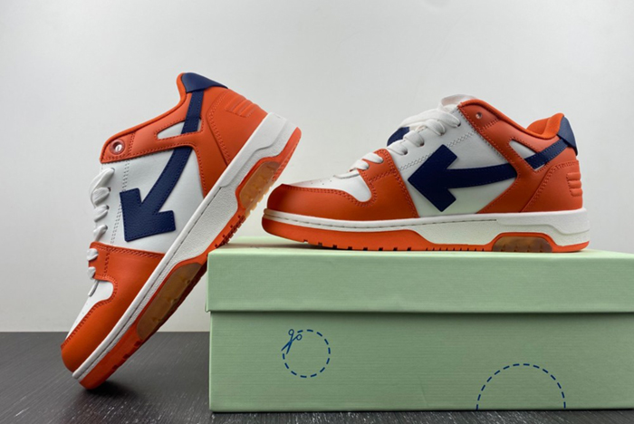 OFF-WHITE Out Of Office OOO Low Tops White Orange Blue