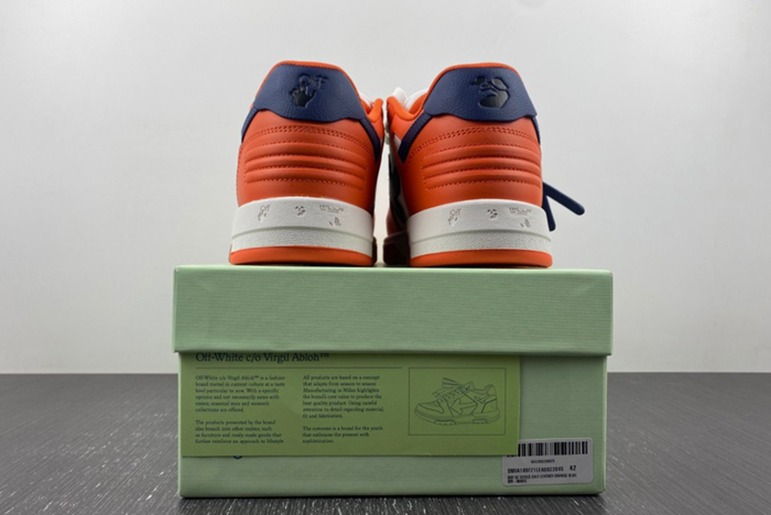 OFF-WHITE Out Of Office OOO Low Tops White Orange Blue
