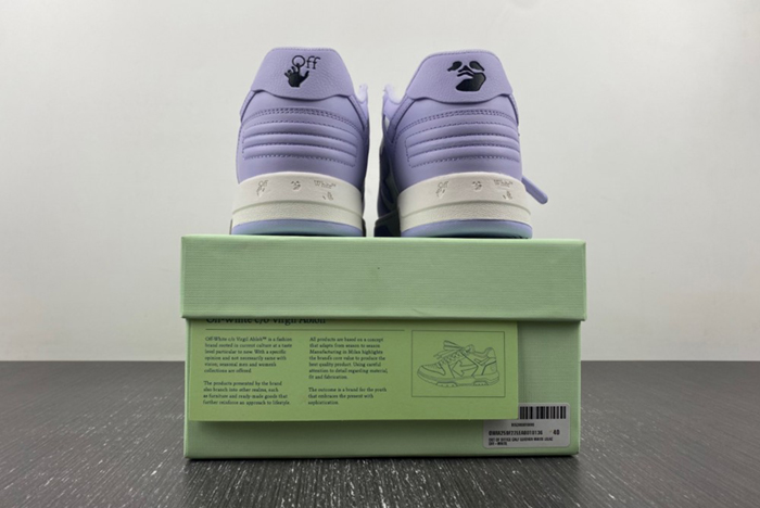 OFF-WHITE Out Of Office Calf Leather White Lilac