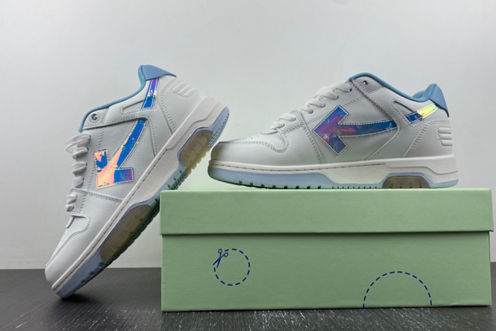 OFF-WHITE Out Of Office White Iridescent Blue