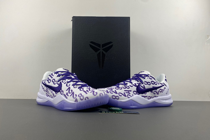 Nike Kobe 8 Protro “White Court Purple”  FQ3549-  100