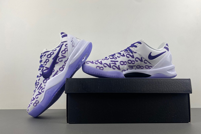 Nike Kobe 8 Protro “White Court Purple”  FQ3549-  100